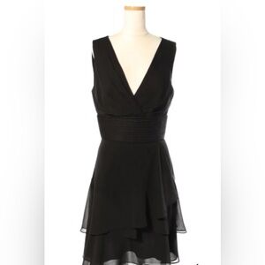 BCBG Max Azria Chiffon Dress Size 4 – Elegant Light Blue Sleeveless Midi Dress